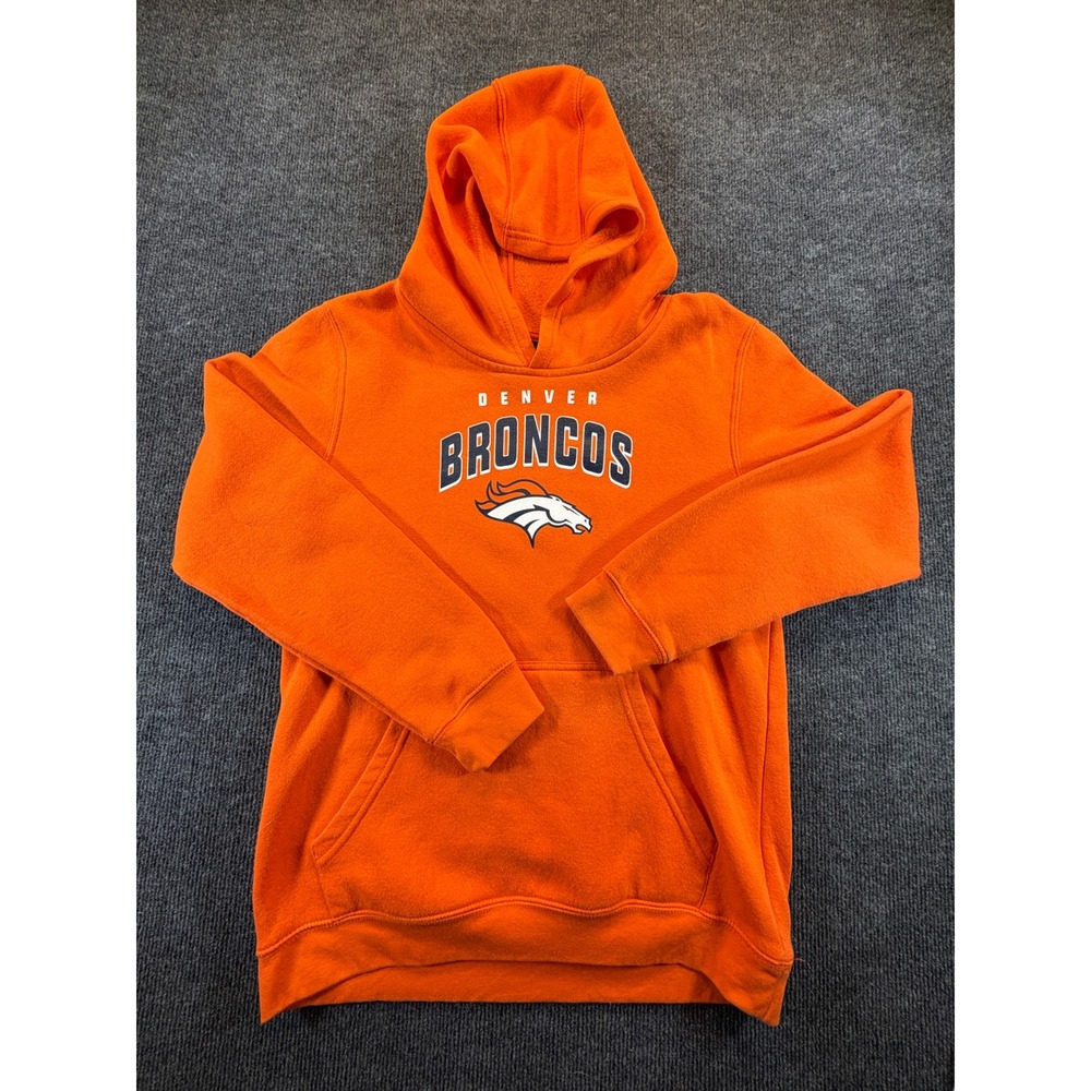 NFL Team Apparel Denver Broncos Orange Pullover Hoodie Youth XL 18/20